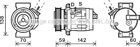 Prasco CTK035 - Compressore, Climatizzatore www.autoricambi360.it