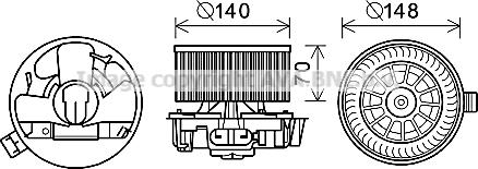 Prasco DA8010 - Elettromotore, Ventilatore abitacolo www.autoricambi360.it