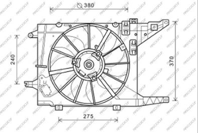 Prasco DA220F002 - Ventola, Raffreddamento motore www.autoricambi360.it