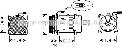 Prasco DFAK025 - Compressore, Climatizzatore www.autoricambi360.it