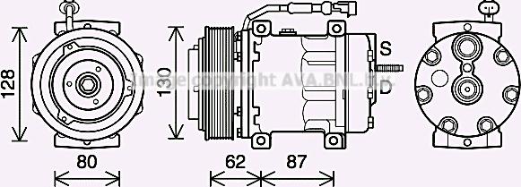 Prasco DFAK073 - Compressore, Climatizzatore www.autoricambi360.it