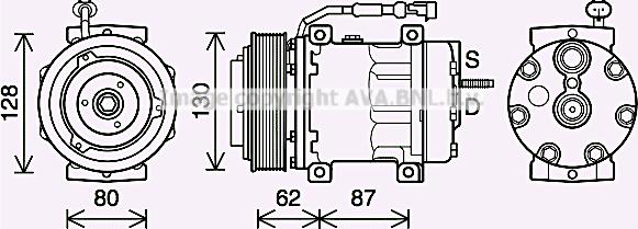 Prasco DFK073 - Compressore, Climatizzatore www.autoricambi360.it