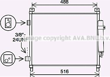 Prasco DN5436D - Condensatore, Climatizzatore www.autoricambi360.it