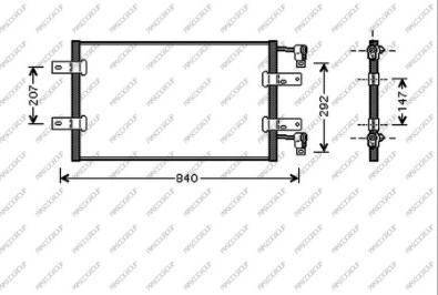 Prasco DS950C005 - Condensatore, Climatizzatore www.autoricambi360.it