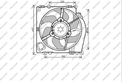 Prasco DS011F001 - Ventola, Raffreddamento motore www.autoricambi360.it