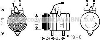 Prasco DWAK096 - Compressore, Climatizzatore www.autoricambi360.it