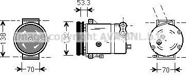 Prasco DWAK018 - Compressore, Climatizzatore www.autoricambi360.it