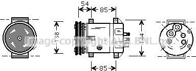 Prasco DWAK020 - Compressore, Climatizzatore www.autoricambi360.it