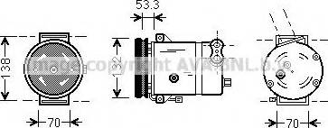 Prasco DWK018 - Compressore, Climatizzatore www.autoricambi360.it