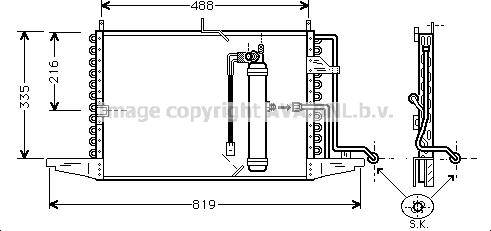 Prasco FD5126 - Condensatore, Climatizzatore www.autoricambi360.it