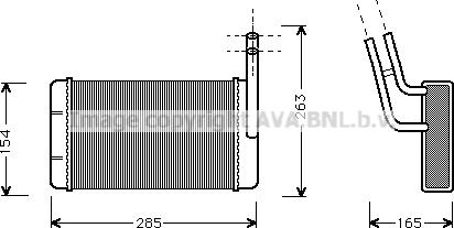 Prasco FD6163 - Scambiatore calore, Riscaldamento abitacolo www.autoricambi360.it