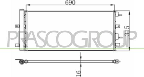 Prasco FD080C001 - Condensatore, Climatizzatore www.autoricambi360.it