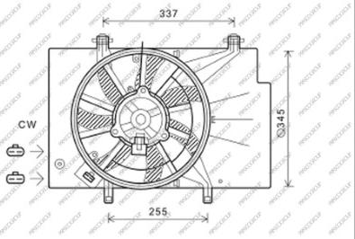 Prasco FD344F004 - Ventola, Raffreddamento motore www.autoricambi360.it