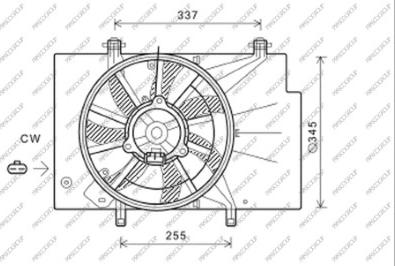Prasco FD344F003 - Ventola, Raffreddamento motore www.autoricambi360.it