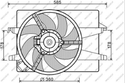 Prasco FD340F005 - Ventola, Raffreddamento motore www.autoricambi360.it