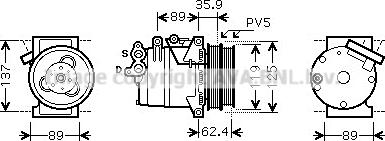Prasco FDAK433 - Compressore, Climatizzatore www.autoricambi360.it