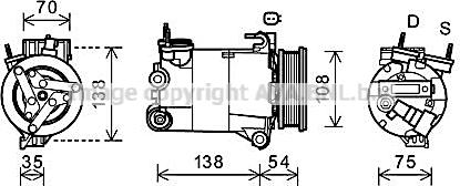 Prasco FDAK478 - Compressore, Climatizzatore www.autoricambi360.it