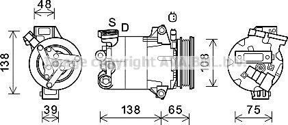 Prasco FDAK595 - Compressore, Climatizzatore www.autoricambi360.it