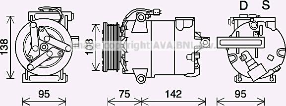 Prasco FDAK635 - Compressore, Climatizzatore www.autoricambi360.it