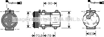 Prasco FDAK281 - Compressore, Climatizzatore www.autoricambi360.it