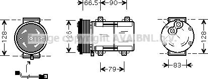 Prasco FDAK276 - Compressore, Climatizzatore www.autoricambi360.it