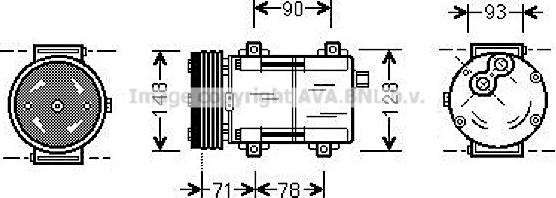 Prasco FDAK277 - Compressore, Climatizzatore www.autoricambi360.it