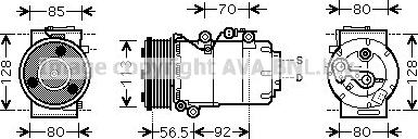 Prasco FDK497 - Compressore, Climatizzatore www.autoricambi360.it