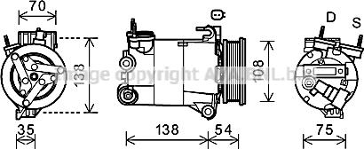 Prasco FDK478 - Compressore, Climatizzatore www.autoricambi360.it