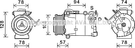 Prasco FDK587 - Compressore, Climatizzatore www.autoricambi360.it
