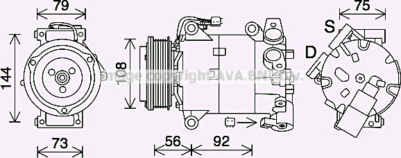 Prasco FDK636 - Compressore, Climatizzatore www.autoricambi360.it