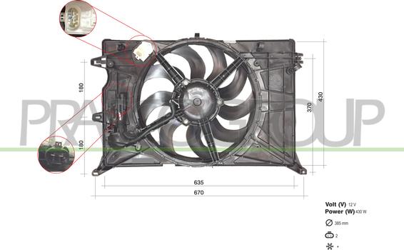Prasco FT060F001 - Ventola, Raffreddamento motore www.autoricambi360.it