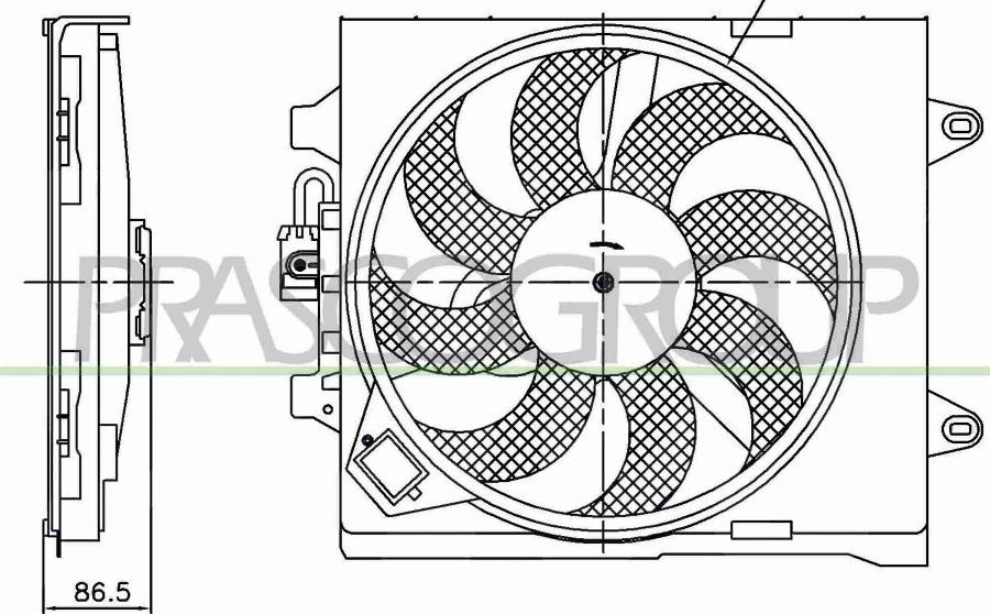 Prasco FT124F001 - Ventola, Raffreddamento motore www.autoricambi360.it