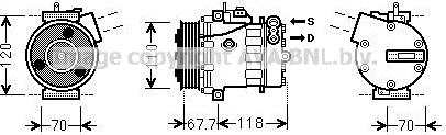Prasco FTAK384 - Compressore, Climatizzatore www.autoricambi360.it