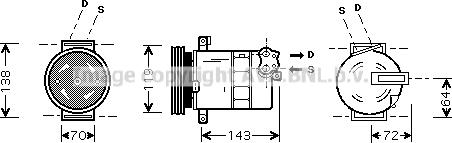 Prasco FTK086 - Compressore, Climatizzatore www.autoricambi360.it
