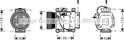 Prasco FTK036 - Compressore, Climatizzatore www.autoricambi360.it