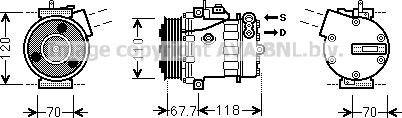 Prasco FTK384 - Compressore, Climatizzatore www.autoricambi360.it