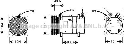 Prasco FTK324 - Compressore, Climatizzatore www.autoricambi360.it