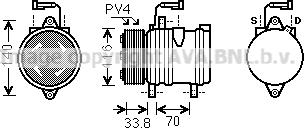 Prasco FTK374 - Compressore, Climatizzatore www.autoricambi360.it