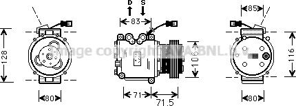 Prasco HDAK009 - Compressore, Climatizzatore www.autoricambi360.it