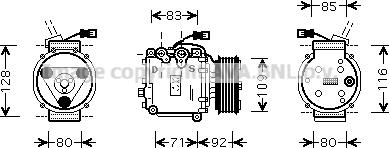 Prasco HDAK169 - Compressore, Climatizzatore www.autoricambi360.it