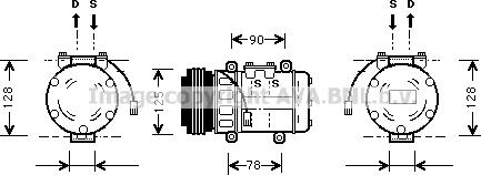 Prasco HDK052 - Compressore, Climatizzatore www.autoricambi360.it