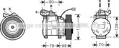 Prasco HDK196 - Compressore, Climatizzatore www.autoricambi360.it