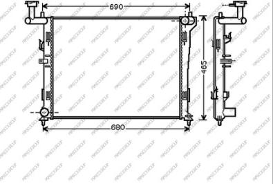 Prasco HN040R001 - Radiatore, Raffreddamento motore www.autoricambi360.it