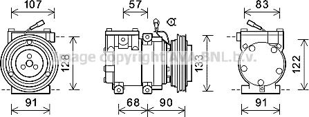 Prasco HYAK287 - Compressore, Climatizzatore www.autoricambi360.it