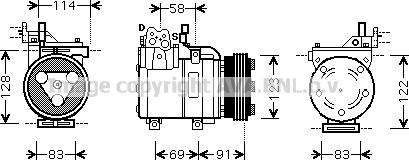Prasco HYK196 - Compressore, Climatizzatore www.autoricambi360.it
