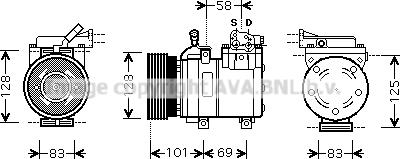 Prasco HYK159 - Compressore, Climatizzatore www.autoricambi360.it