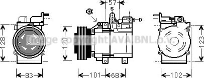 Prasco HYK123 - Compressore, Climatizzatore www.autoricambi360.it