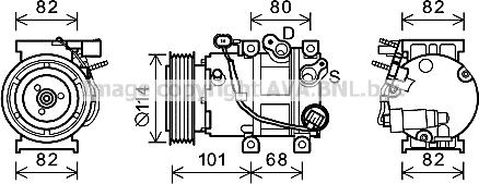 Prasco HYK377 - Compressore, Climatizzatore www.autoricambi360.it