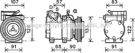 Prasco HYK287 - Compressore, Climatizzatore www.autoricambi360.it