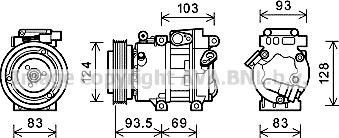 Prasco HYK238 - Compressore, Climatizzatore www.autoricambi360.it